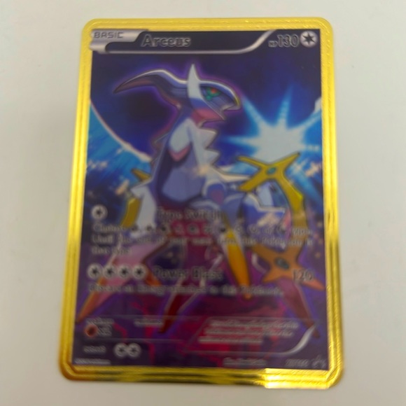 Arceus XY116 Mythical Collection Promo XY Black Star Promos Rare Gold Metal New - Picture 3 of 3